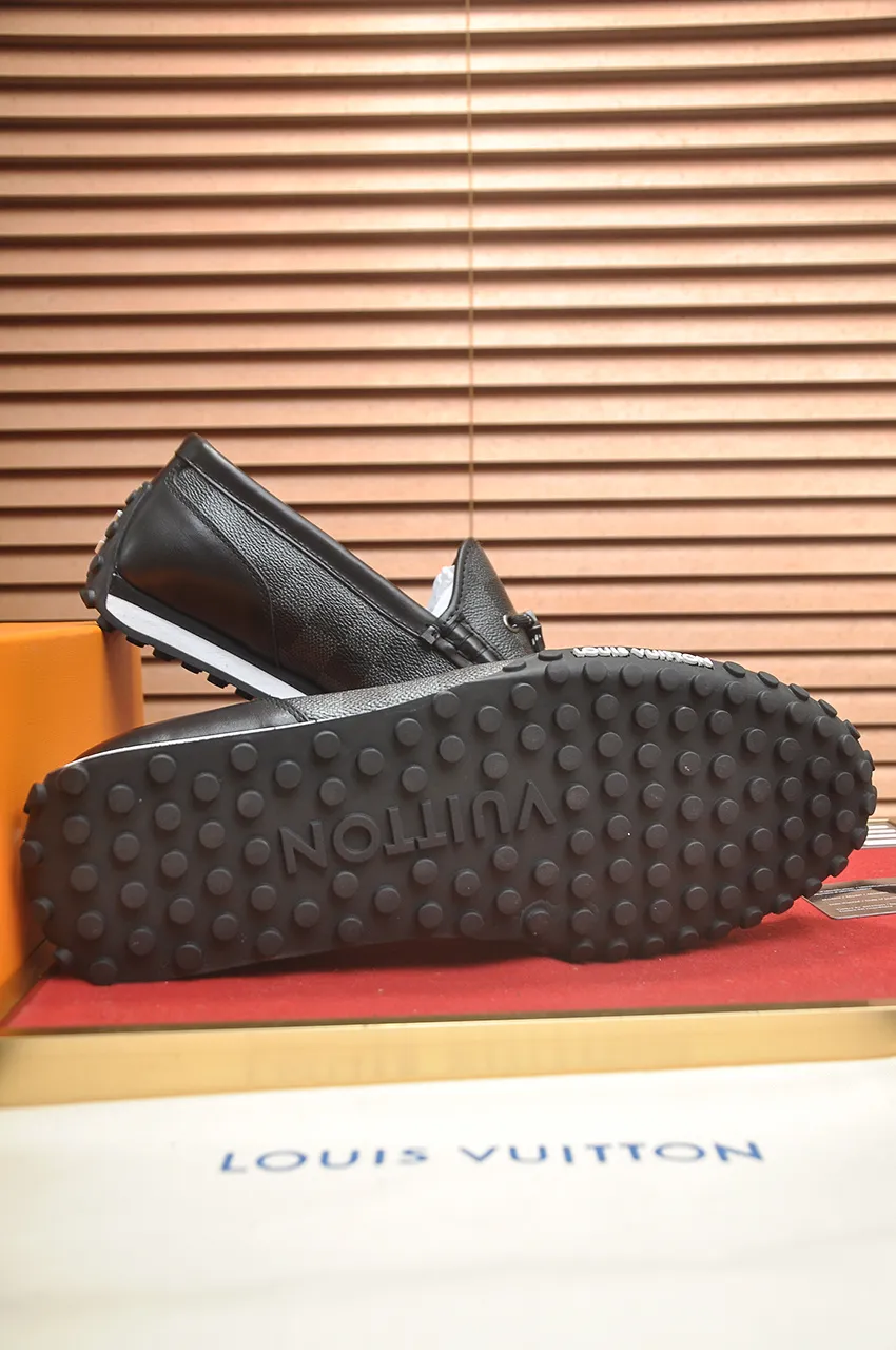 Men's men's shoes💰660💶[LOUIS VUITTON] (original order) new style🍀LV Louis Vuitton* - top version of LV classic beanie shoes! Made of imported original single cowhide, original leather side strips and wear-resistant rubber outsole! High quality products! Code number 39-45 (45 customized)